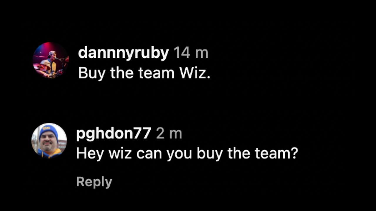 Screenshot of fans' comments on Instagram (Image from - Instagram.com/@pittsburghpirates)